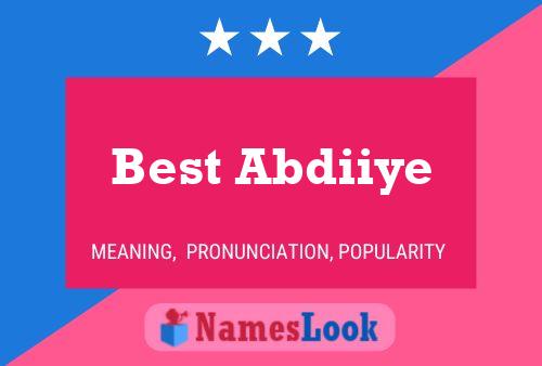 Best Abdiiye Name Poster