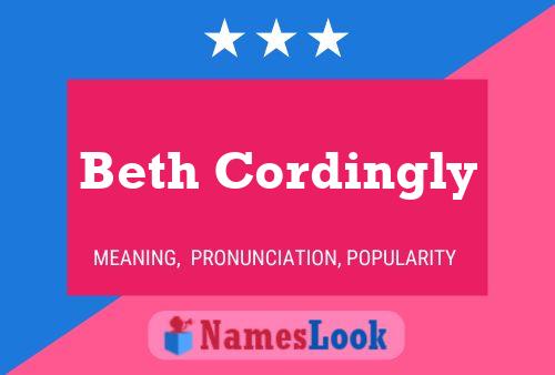 Beth Cordingly Name Poster