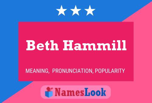 Beth Hammill Name Poster