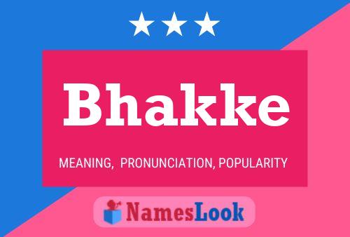 Bhakke Name Poster