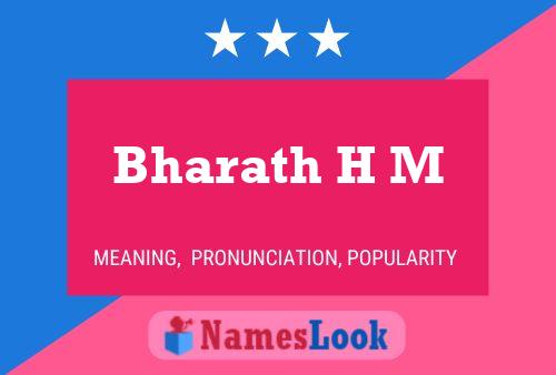 Bharath H M Name Poster