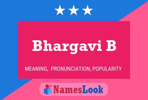 Bhargavi B Name Poster