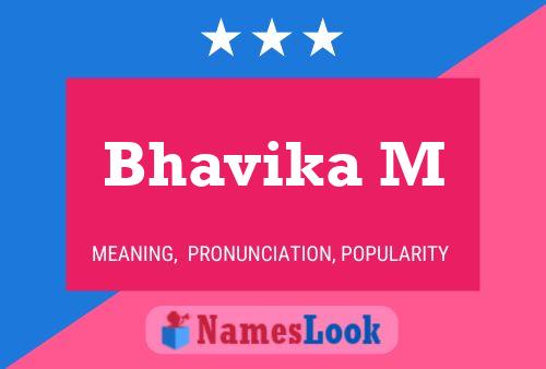 Bhavika M Name Poster