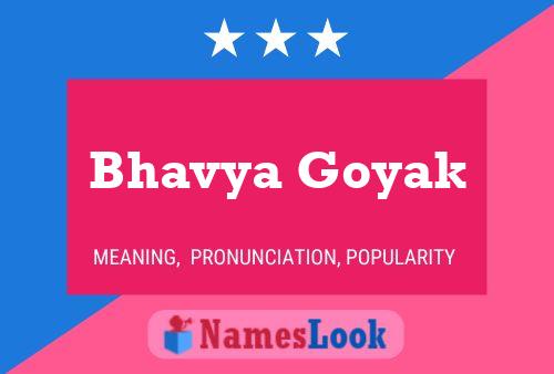 Bhavya Goyak Name Poster