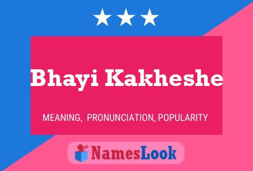 Bhayi Kakheshe Name Poster