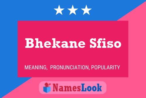 Bhekane Sfiso Name Poster