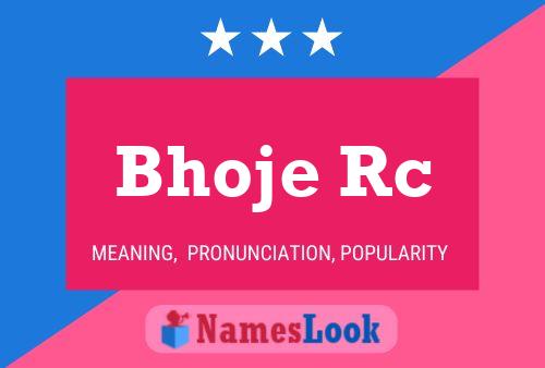 Bhoje Rc Name Poster