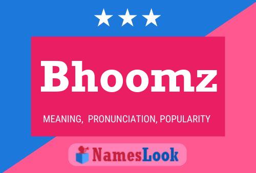 Bhoomz Name Poster