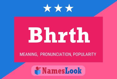 Bhrth Name Poster