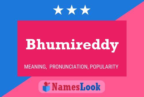 Bhumireddy Name Poster