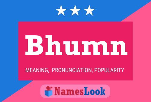 Bhumn Name Poster