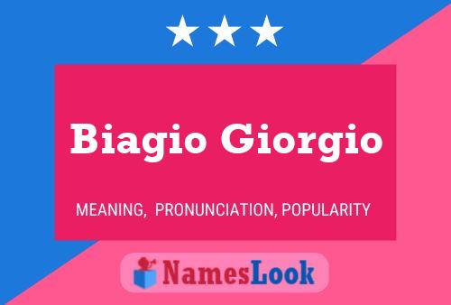 Biagio Giorgio Name Poster