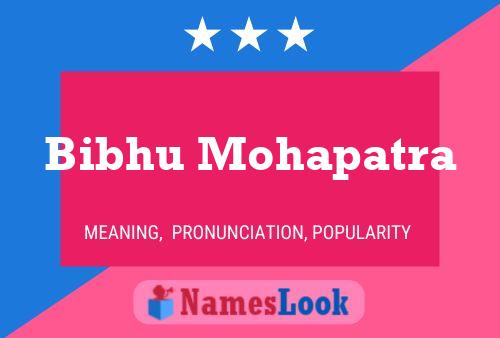 Bibhu Mohapatra Name Poster