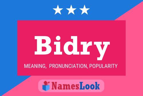 Bidry Name Poster