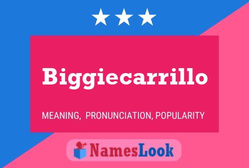 Biggiecarrillo Name Poster