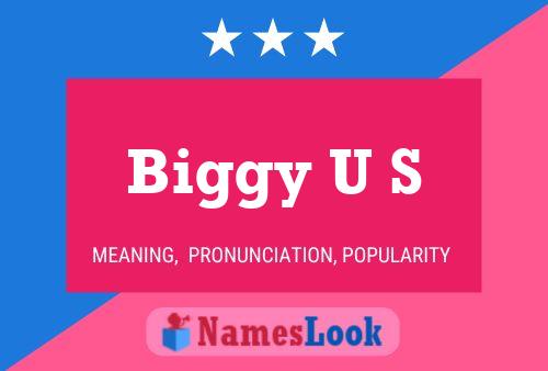 Biggy U S Name Poster