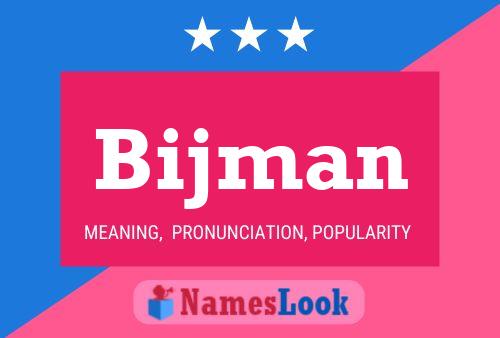 Bijman Name Poster