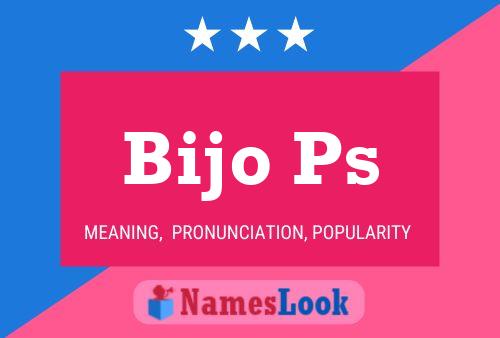 Bijo Ps Name Poster