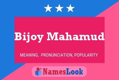 Bijoy Mahamud Name Poster