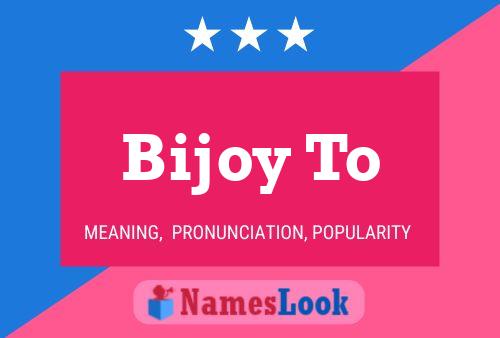 Bijoy To Name Poster