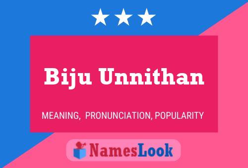 Biju Unnithan Name Poster