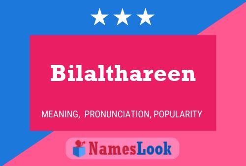 Bilalthareen Name Poster