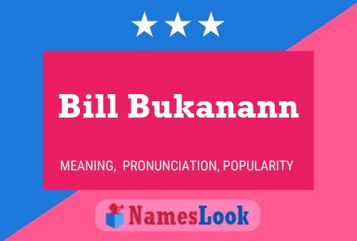 Bill Bukanann Name Poster