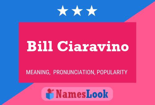 Bill Ciaravino Name Poster