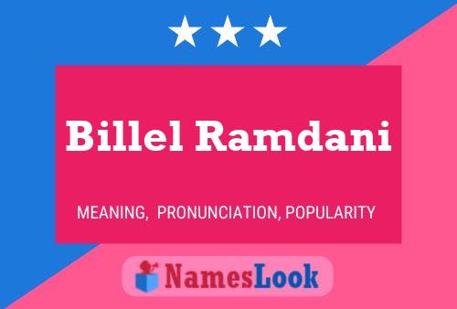 Billel Ramdani Name Poster