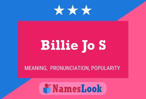 Billie Jo S Name Poster