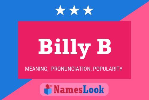 Billy B Name Poster