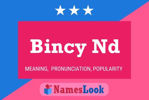 Bincy Nd Name Poster