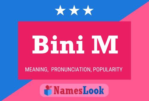 Bini M Name Poster