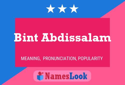 Bint Abdissalam Name Poster