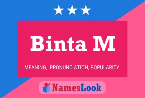 Binta M Name Poster