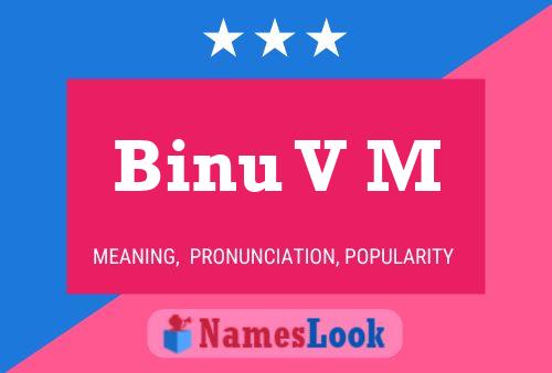 Binu V M Name Poster