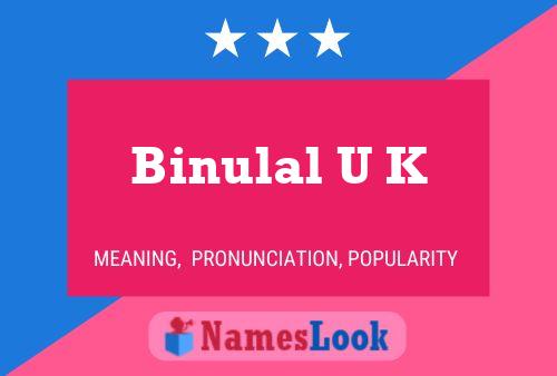 Binulal U K Name Poster