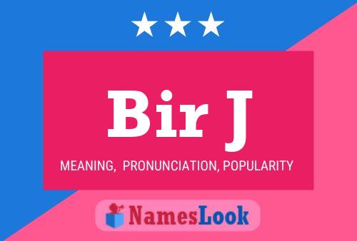 Bir J Name Poster