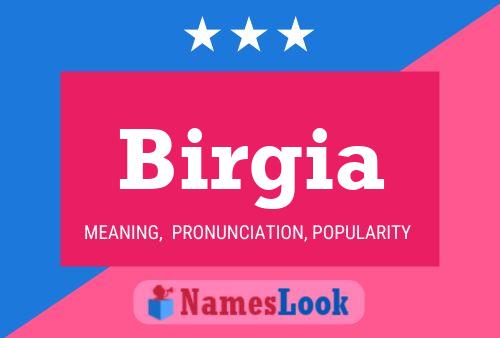 Birgia Name Poster