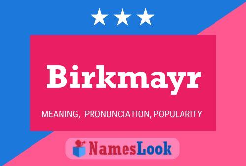 Birkmayr Name Poster