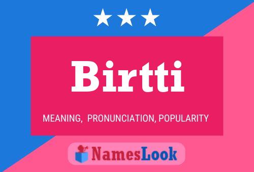 Birtti Name Poster