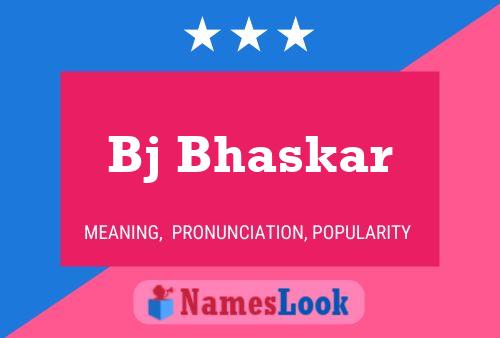 Bj Bhaskar Name Poster