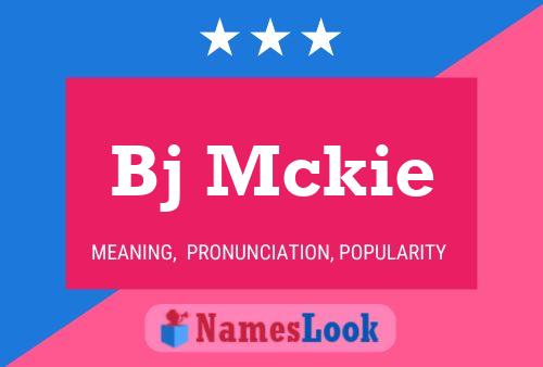 Bj Mckie Name Poster