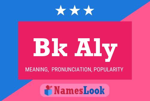 Bk Aly Name Poster