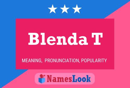 Blenda T Name Poster