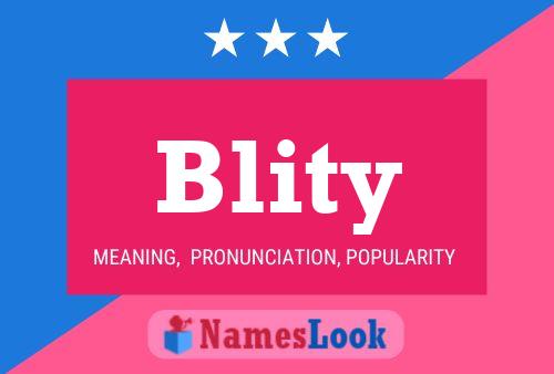 Blity Name Poster