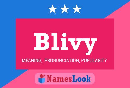 Blivy Name Poster