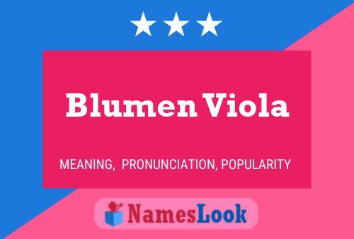 Blumen Viola Name Poster