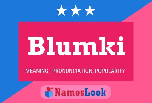 Blumki Name Poster