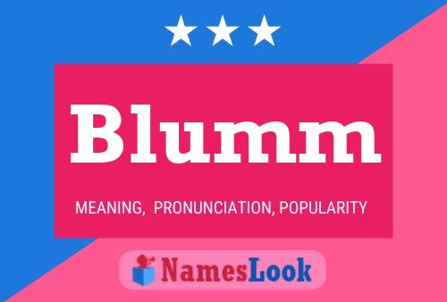 Blumm Name Poster